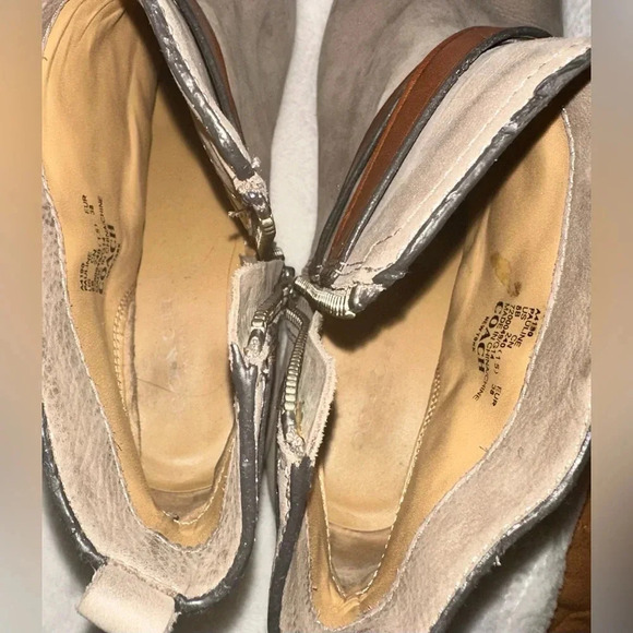 Coach Pauline Ankle Boots Gray Nubuck Leather Side Zip Women's Size 8 B - Picture 8 of 8